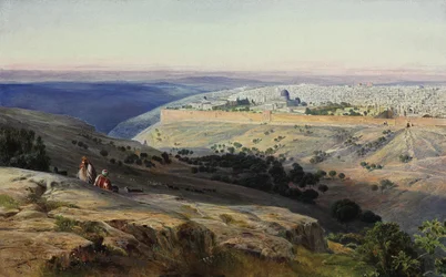 Jerusalem vom Ölberg, Sonnenaufgang